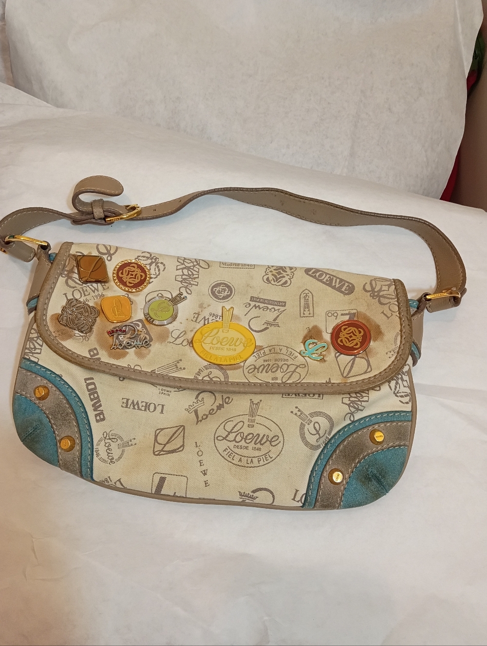 Loewe 160th Anniversary Canvas Shoulder Bag Read